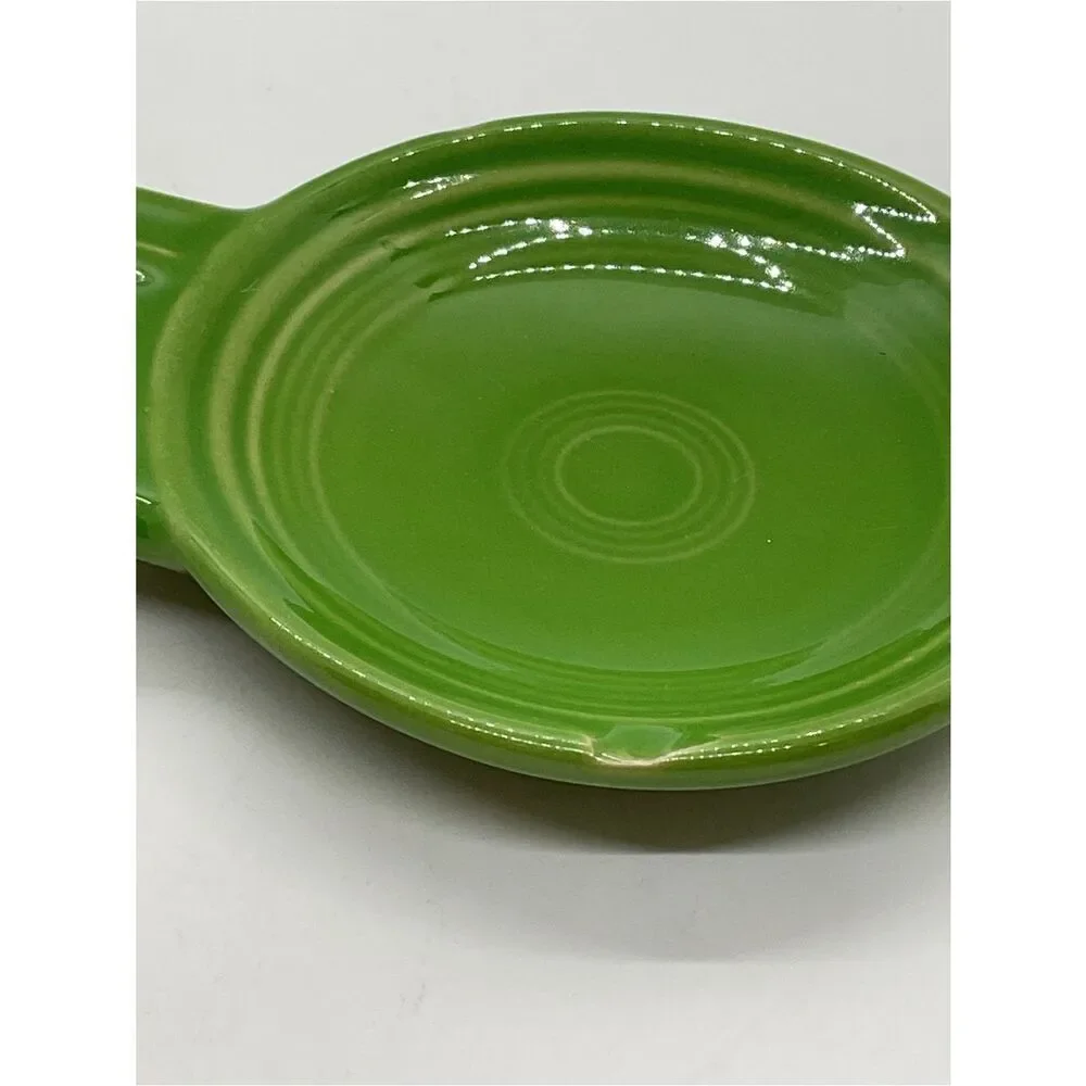 Fiesta Shamrock? Green Ceramic Spoon Rest - flaws